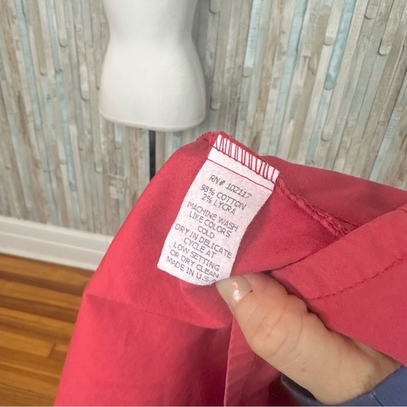 Eleven Stitch Design S Red Swing Button Down Shirt Top Blouse Lagenlook - Picture 8 of 8